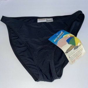 NWT Newport News SUNSTREAK  High Waist Bikini Bottom Black Size 16